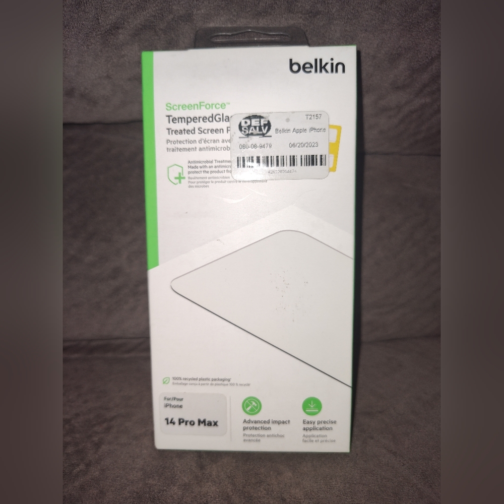 Belkin ScreenForce Screen Protector Tempered Glass for iPhone 14 Pro Max